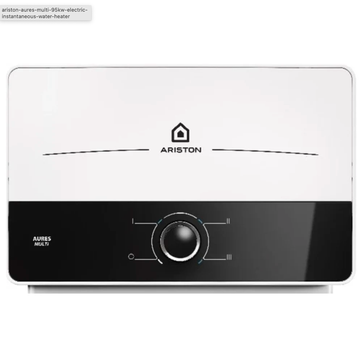 Ariston Aures Modern Compact Multi Instantaneous Electric Water Heater 9.5kW - White - 3195216