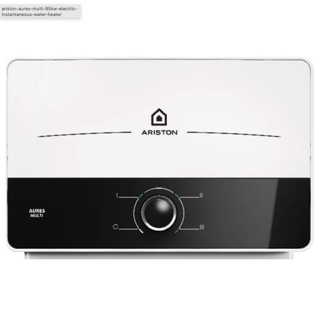 Ariston Aures Modern Compact Multi Instantaneous Electric Water Heater 9.5kW - White - 3195216