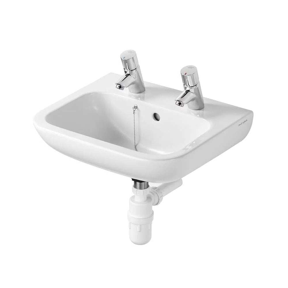 Armitage Shanks 500mm Wide 2 Tap Hole Contour 21 Basin with Overflow a