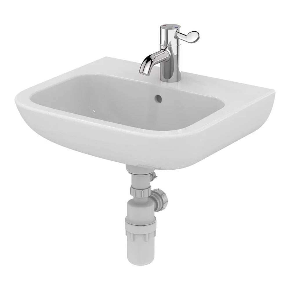 Armitage Shanks 500mm Wide 1 Tap Hole Contour 21 Basin with Overflow N