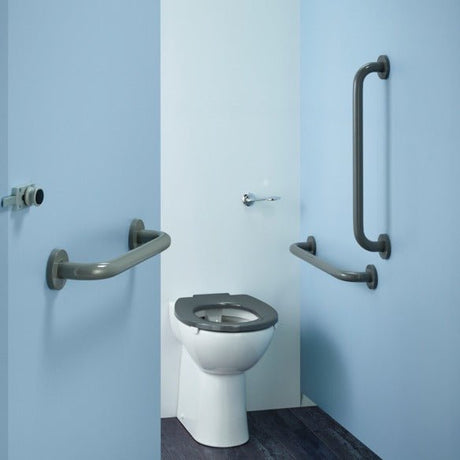 Armitage Shanks Doc M Contour 21+ Ambulant Care Back To Wall or Close Coupled Packs - Grey - S0681LJ - TAP 'N' SHOWER