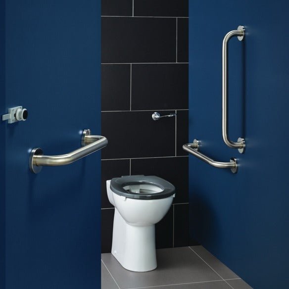 Armitage Shanks Doc M Contour 21+ Ambulant Care Back To Wall or Close Coupled Packs - Stainless Steel - S0681MY - TAP 'N' SHOWER