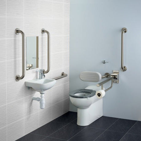 Armitage Shanks Doc M Contour 21+ Back To Wall Left or Right Hand Packs - Stainless Steel - S0685MY - TAP 'N' SHOWER