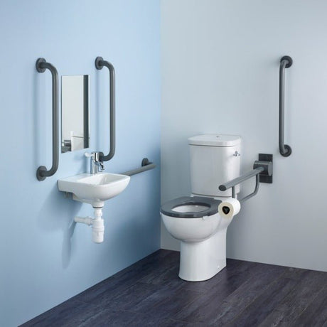 Armitage Shanks Doc M Contour 21+ Close Coupled Left or Right Hand Packs - Grey - S0683LJ - TAP 'N' SHOWER