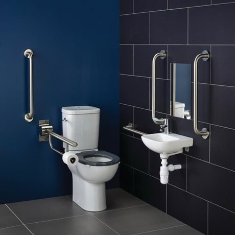 Armitage Shanks Doc M Pack Contour 21+ Close Coupled Right Hand - Stainless Steel - S0684MY - TAP 'N' SHOWER