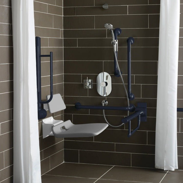 Armitage Shanks Doc M Shower Room Pack Additional WC & Large Washbasin - Blue - S6960LI - TAP 'N' SHOWER
