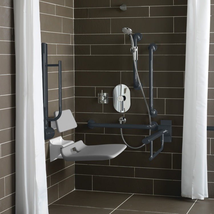Armitage Shanks Doc M Shower Room Pack Additional WC & Large Washbasin - Charcoal - S6960RN - TAP 'N' SHOWER