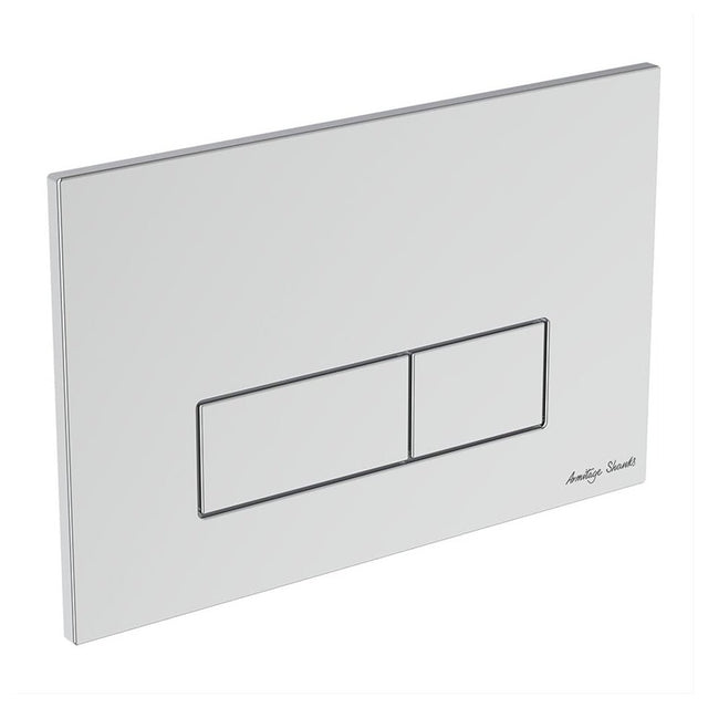 Armitage Shanks Oleas P2 Pneumatic Dual Flushplate - Brushed Chrome - S0857JG - TAP 'N' SHOWER