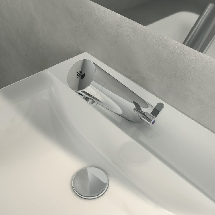 Armitage Shanks Sensorflow E Deck Mounted Basin Mixer Tap with Temperature Control Battery - Chrome - A7550AA - TAP 'N' SHOWER