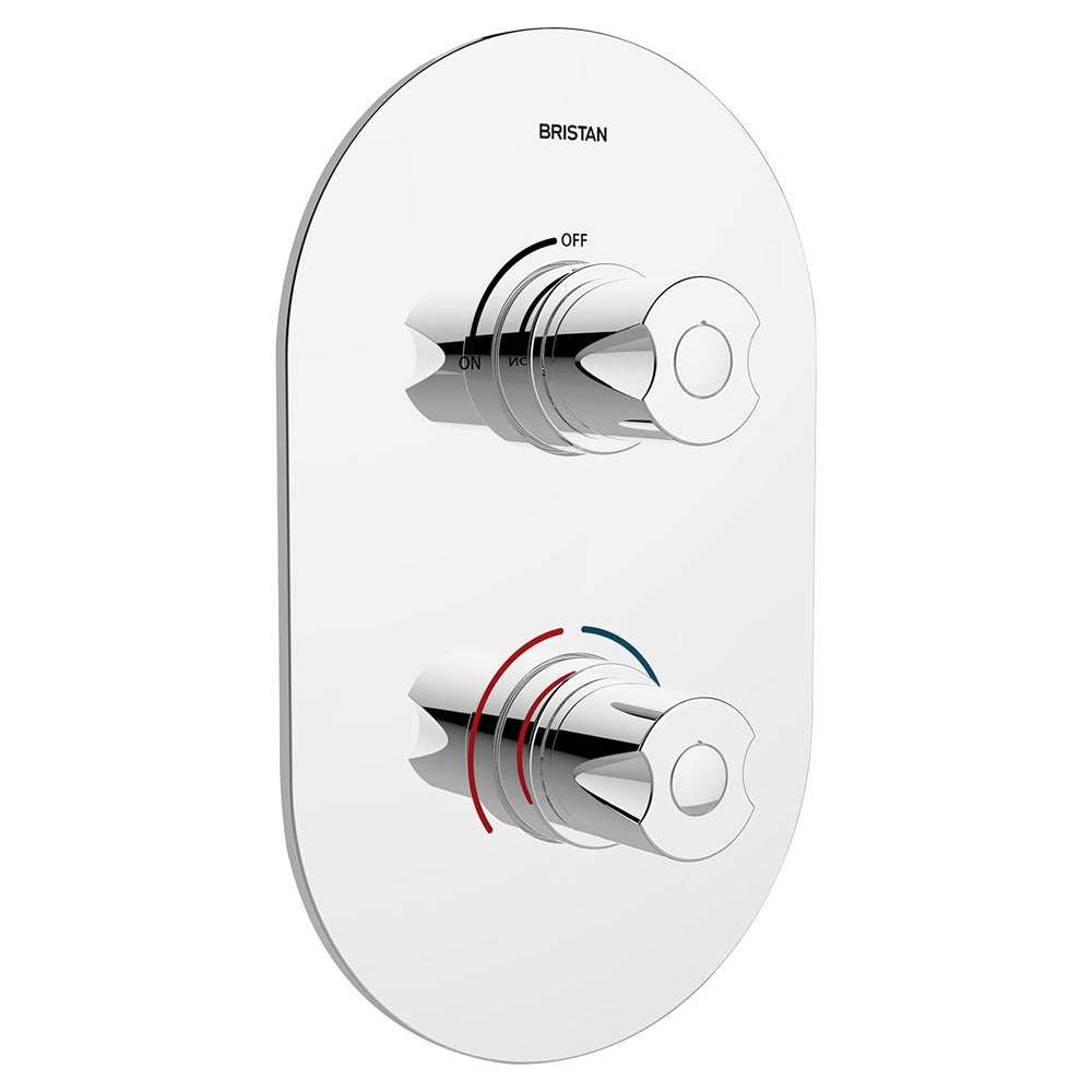 Bristan Artisan Dual Control Thermostatic Recessed Valve Only - Chrome