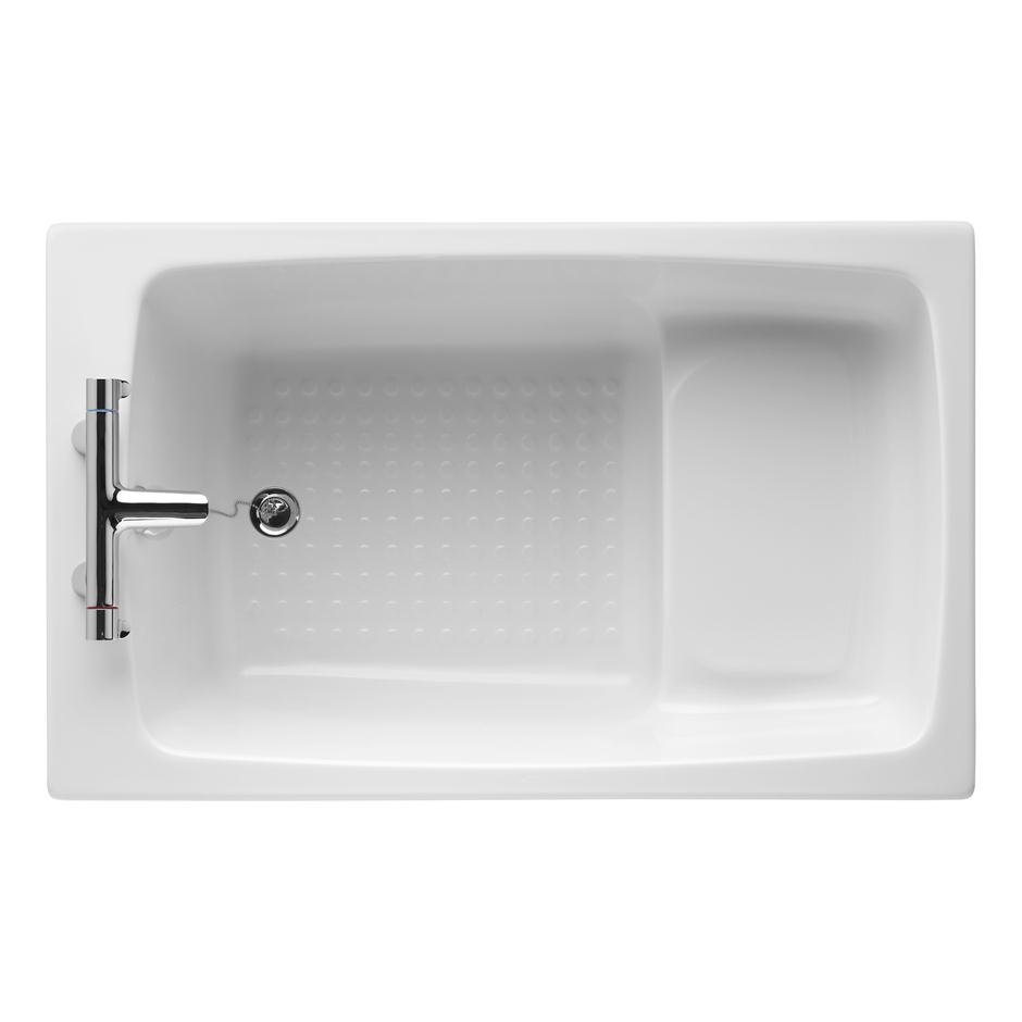 Armitage Shanks Showertub 2 Tapholes Shower Bath 120cm x 75cm - White - S125401 - TAP 'N' SHOWER