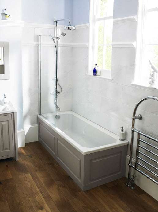 Nuie Ascott White Traditional Art Deco Bath (1800x800) - NLB114 - TAP 'N' SHOWER