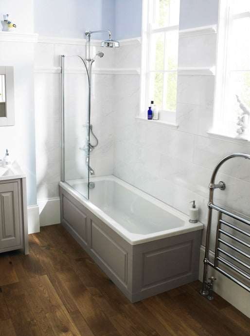 Nuie Ascott White Traditional Art Deco Bath (1700x700) - NLB109 - TAP 'N' SHOWER