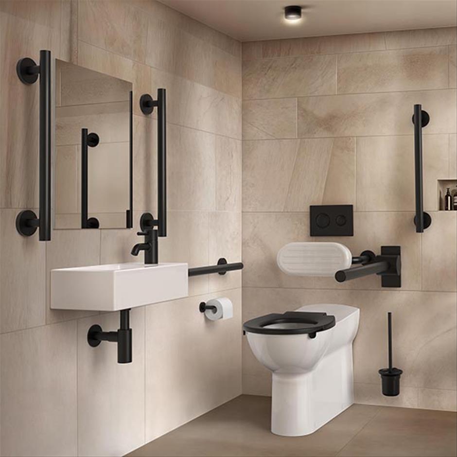 Armitage Shanks Contour 21+ Close - coupled WC Doc M Pack with Black Rails Left Hand - S1248XG - TAP 'N' SHOWER