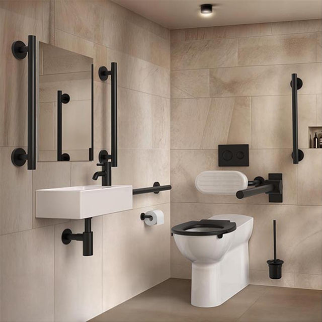 Armitage Shanks Contour 21+ Close - coupled WC Doc M Pack with Black Rails Left Hand - S1248XG - TAP 'N' SHOWER