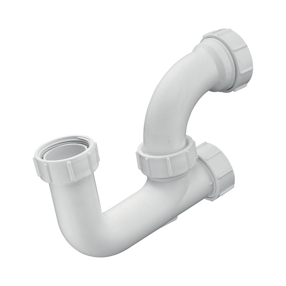 Armitage Shanks Trap 1½" plastic P seal 75mm - White - S897067 - TAP 'N' SHOWER