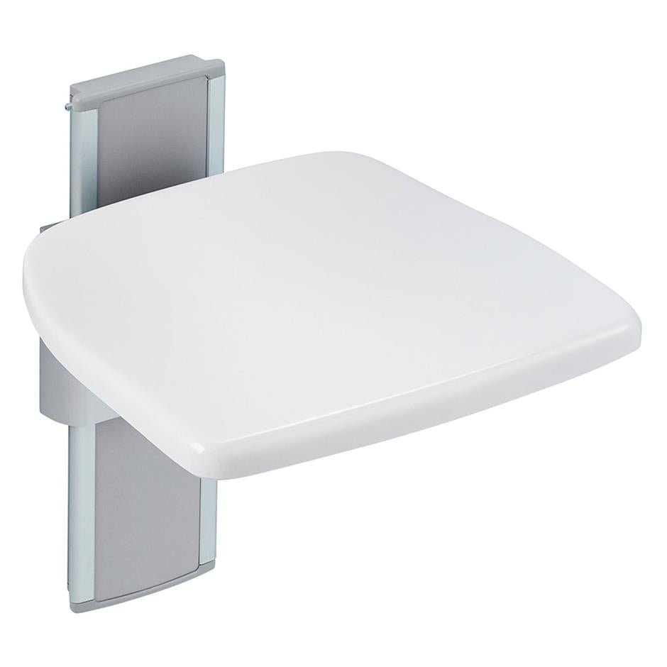 Armitage Shanks Care Plus Folding Shower Seat, Vertically Adjustable By 250mm - White - S0644AC - TAP 'N' SHOWER