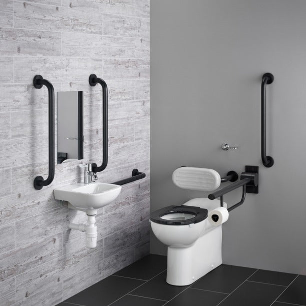 Armitage Shanks Doc M Contour 21+ Back To Wall Left or Right Hand Packs - Charcoal - S0685RN - TAP 'N' SHOWER