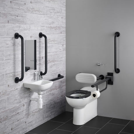 Armitage Shanks Doc M Contour 21+ Back To Wall Left or Right Hand Packs - Charcoal - S0685RN - TAP 'N' SHOWER