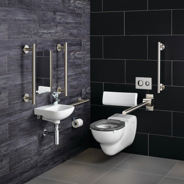Armitage Shanks Doc M Wall Mounted Left Or Right Hand Packs - Stainless Steel - S6972MY - TAP 'N' SHOWER