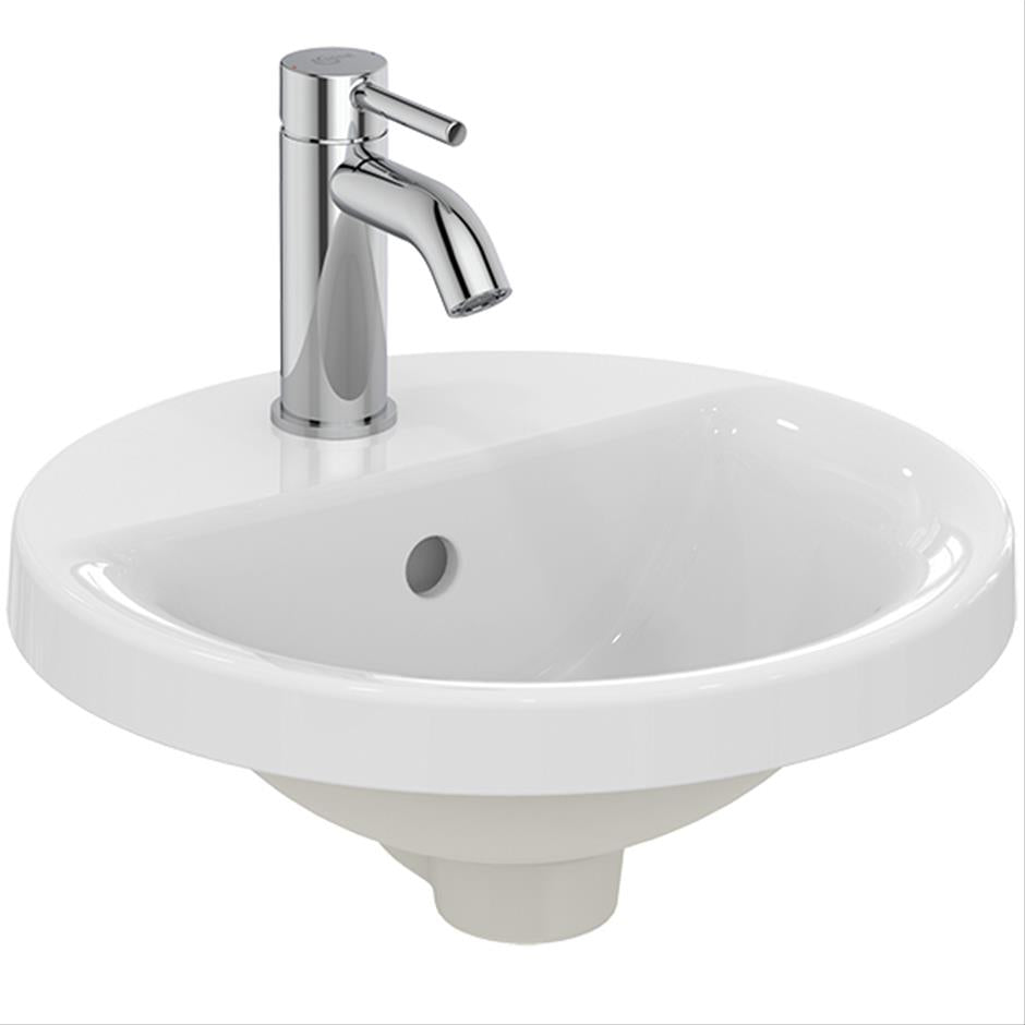 Armitage Shanks Edit R Countertop Washbasin 1 Taphole 38cm - White - S078901 - TAP 'N' SHOWER