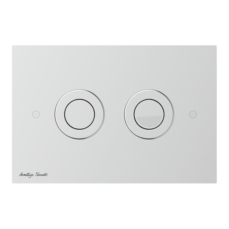 Armitage Shanks Septa Pro P1 Pneumatic Metal Dual Flushplate - Stainless Steel - S0775MY - TAP 'N' SHOWER