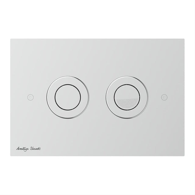 Armitage Shanks Septa Pro P1 Pneumatic Metal Dual Flushplate - Stainless Steel - S0775MY - TAP 'N' SHOWER