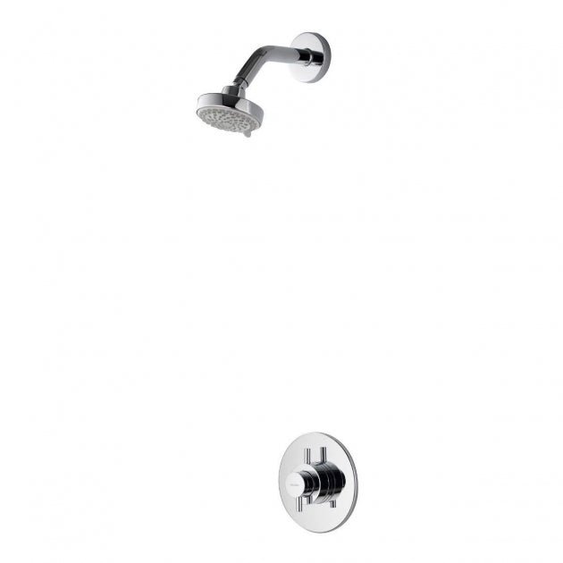 Aqualisa Aspire Dl Concealed Mixer Shower with Fixed Head - Chrome - ASP001CF - TAP 'N' SHOWER