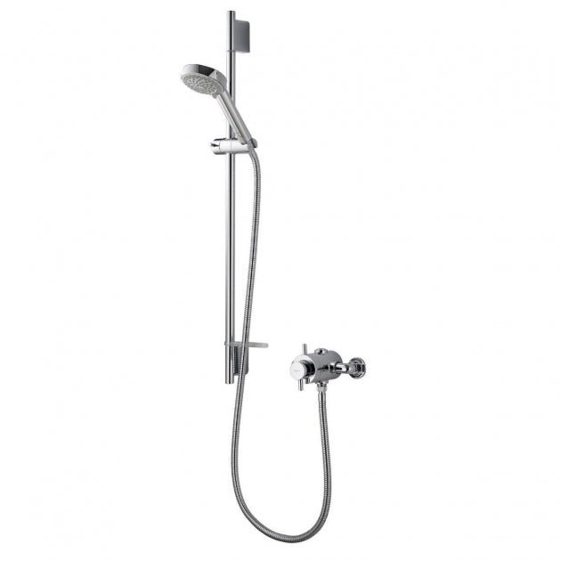 Aqualisa Aspire Dl Exposed Mixer Shower with Adjustable Head - Chrome - ASP001EA - TAP 'N' SHOWER