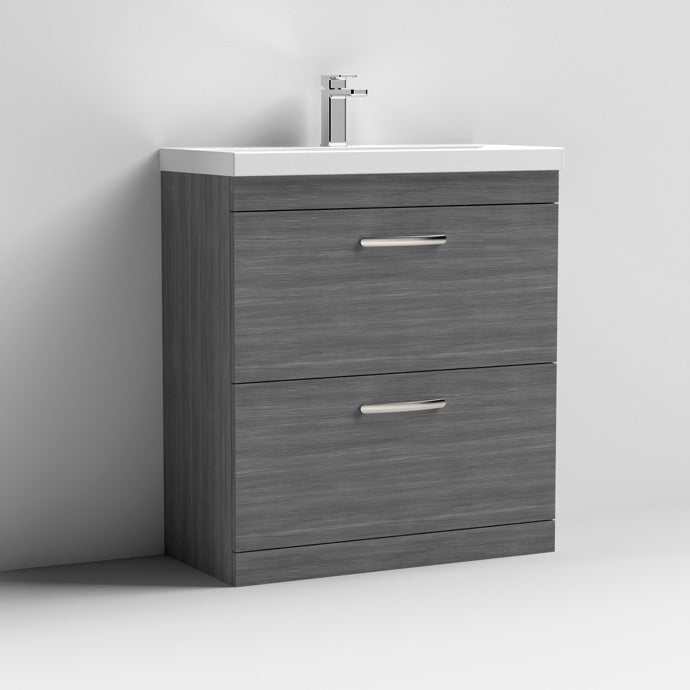 Nuie Athena Brown Grey Avola Contemporary 800mm Floor Standing Vanity & Basin 3 - ATH053D