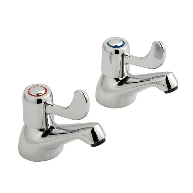 Vado Astra Lever Handles Bath Pillar Taps Cd Valve - Chrome - AX - AST - 336 - CP - TAP 'N' SHOWER