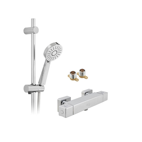 Vado Bokx Thermostatic Shower Package with Multi - Function Handset - Chrome - AX - BOK - MFSP - CP - TAP 'N' SHOWER