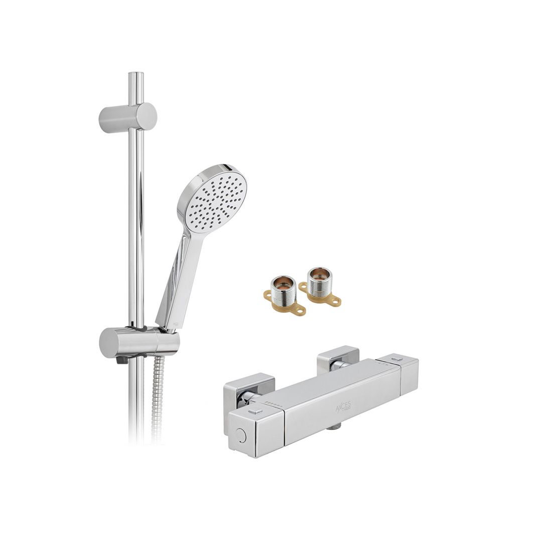 Vado Bokx Thermostatic Shower Package with Single Function Handset - Chrome - AX - BOK - SFSP - CP - TAP 'N' SHOWER