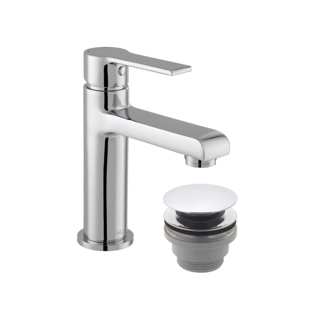 Vado Irlo Mini Mono Basin Mixer with Push Waste - Chrome - AX - IRO - 100M/CC - CP - TAP 'N' SHOWER