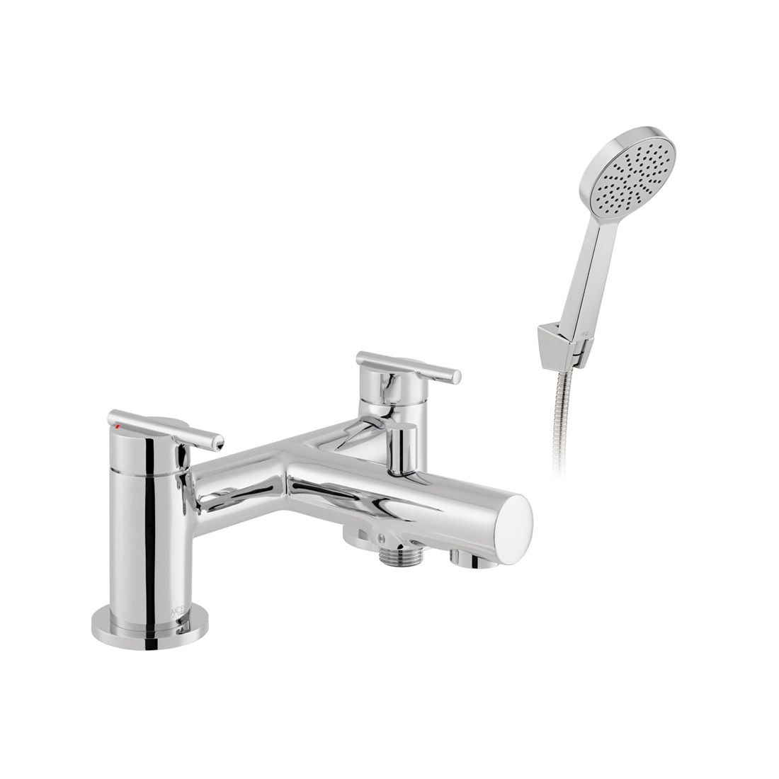 Vado Nuri Bath Shower Mixer with Shower Kit - Chrome - AX - NUR - 130+K - CP - TAP 'N' SHOWER