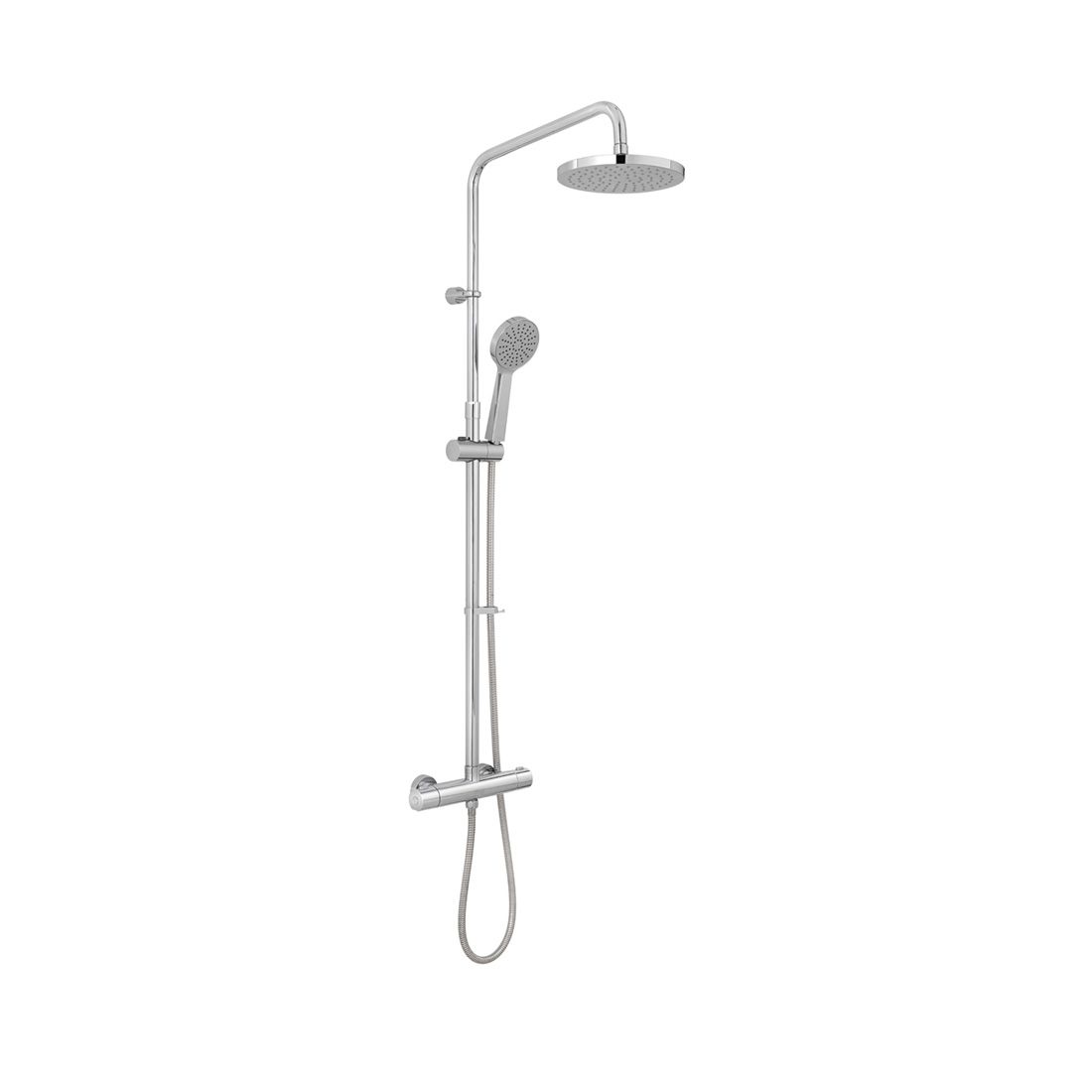 Vado Sirkel Adjustable Thermostatic Shower Column - Chrome - AX - SIR - 149T - RRK/B - CP - TAP 'N' SHOWER
