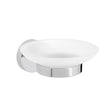 Vado Sirkel Frosted Glass Soap Dish With Holder - Chrome - AX - SIR - 182 - CP - TAP 'N' SHOWER