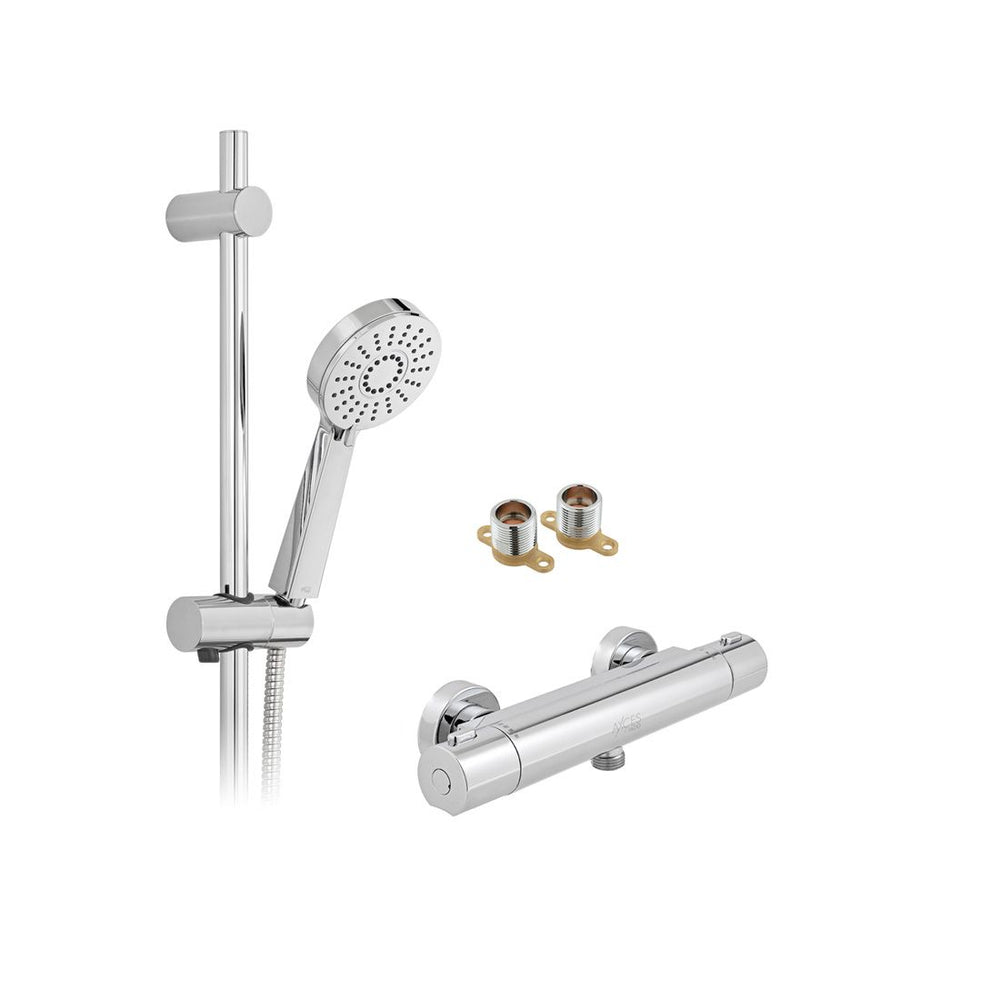 Vado Sirkel Thermostatic Shower Package with Multi - Function Handset - Chrome - AX - SIR - MFSP - CP - TAP 'N' SHOWER