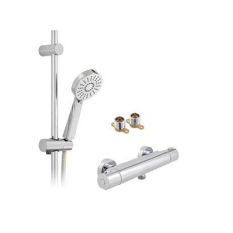 Vado Sirkel Thermostatic Shower Package with Multi - Function Handset - Chrome - AX - SIR - MFSP - CP - TAP 'N' SHOWER