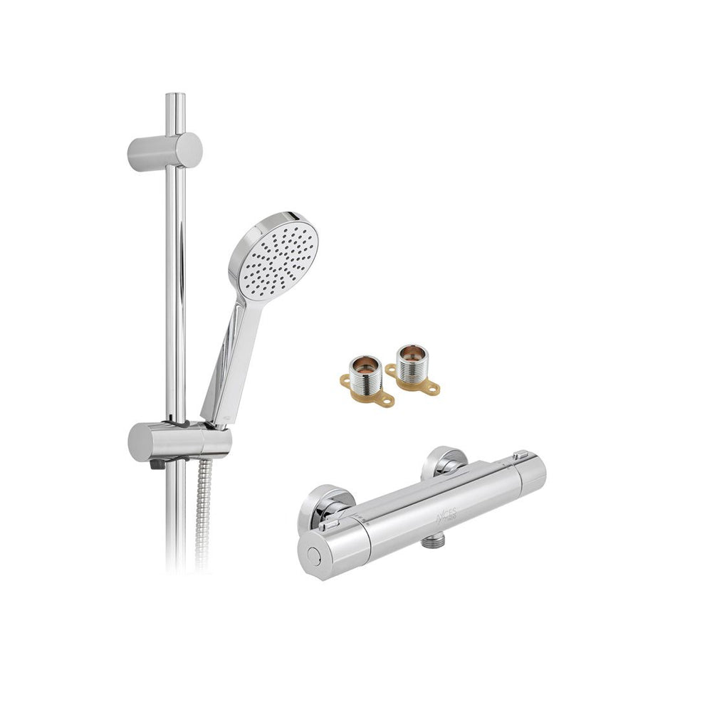 Vado Sirkel Single Function Thermostatic Shower Package - Chrome - AX - SIR - SFSP - CP - TAP 'N' SHOWER