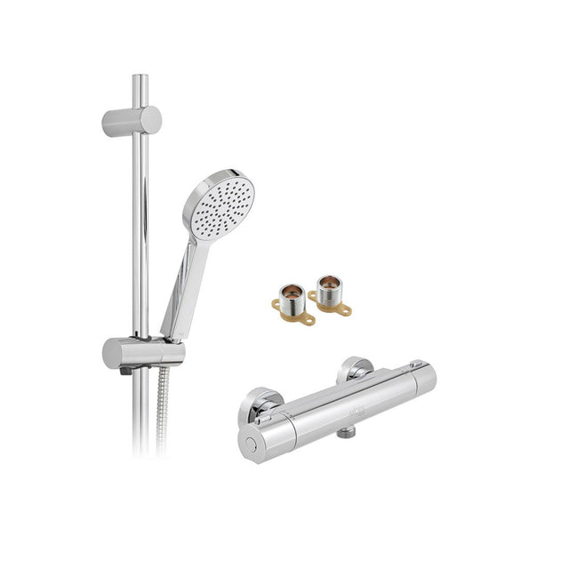 Vado Sirkel Single Function Thermostatic Shower Package - Chrome - AX - SIR - SFSP - CP - TAP 'N' SHOWER