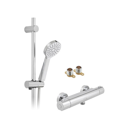 Vado Sirkel Single Function Thermostatic Shower Package - Chrome - AX - SIR - SFSP - CP - TAP 'N' SHOWER
