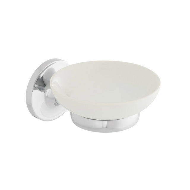 Vado Tournament Ceramic Soap Dish with Holder - Chrome - AX - TOU - 182A - CP - TAP 'N' SHOWER