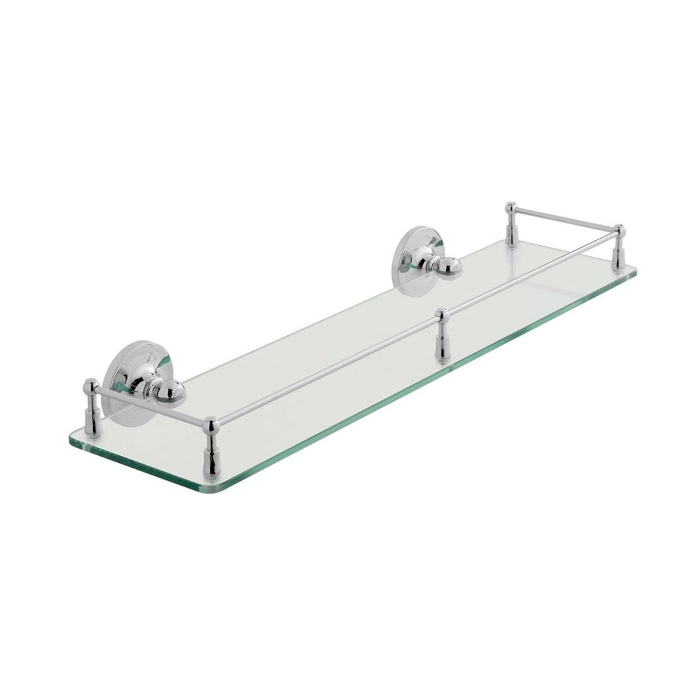 Vado Tournament Clear Glass Galley Shelf 510mm Wide - Chrome - AX - TOU - 185A - CP - TAP 'N' SHOWER