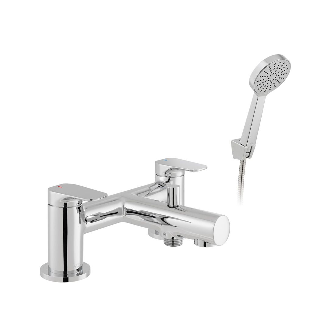 Vado Vala Bath Shower Mixer with Shower Kit - Chrome - AX - VAL - 130+K - CP - TAP 'N' SHOWER