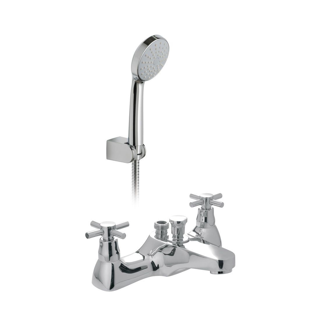 Vado Vecta Deck Mounted Bath Shower Mixer CD Valve - Chrome - AX - VEC - 130/CD+K - CP - TAP 'N' SHOWER