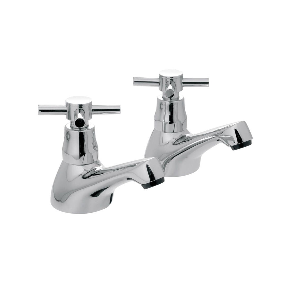 Vado Vecta Bath Pillar Taps Cd Valve - Chrome - AX - VEC - 136/CD - CP - TAP 'N' SHOWER