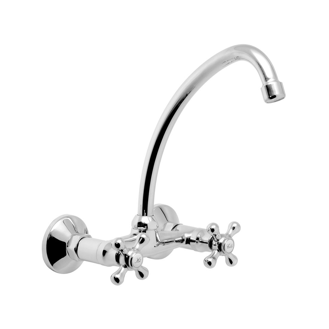 Vado Victoriana Wall Mounted Sink Mixer Tap - Chrome - AX - VIC - 154G/CD - CP - TAP 'N' SHOWER