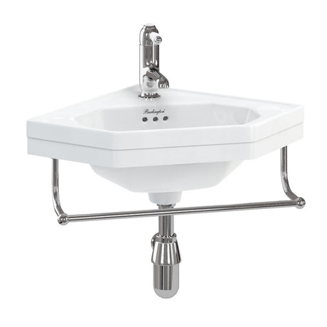 Burlington 1TH Corner basin 598mm - White - B10 - TAP 'N' SHOWER