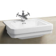 Burlington Semi Recessed White 1 Tap Hole Basin 58cm - B121TH - TAP 'N' SHOWER